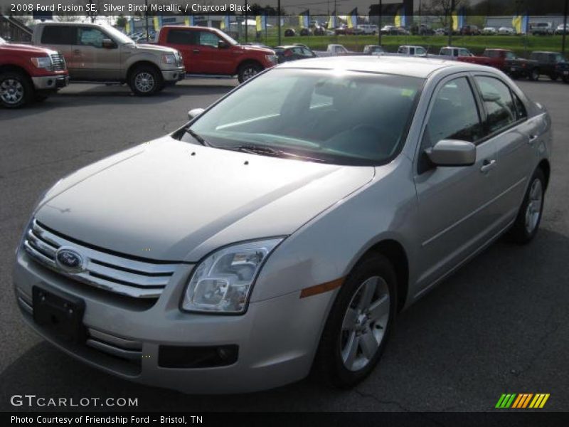 Silver Birch Metallic / Charcoal Black 2008 Ford Fusion SE