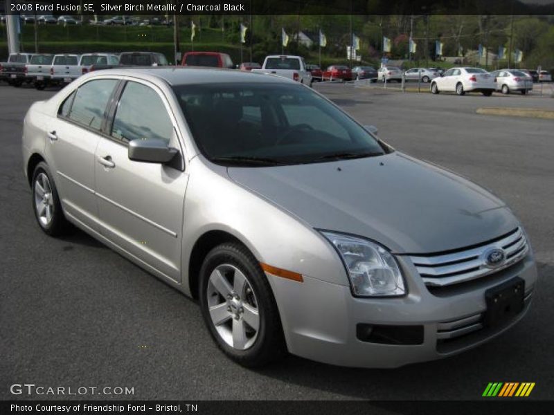 Silver Birch Metallic / Charcoal Black 2008 Ford Fusion SE