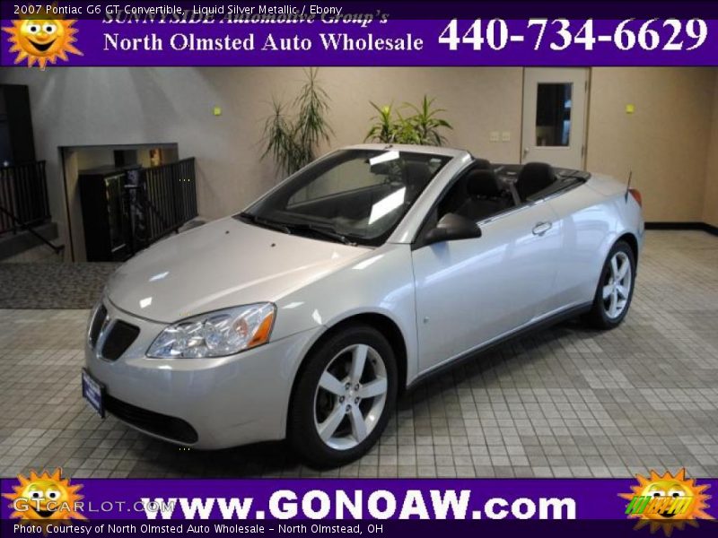 Liquid Silver Metallic / Ebony 2007 Pontiac G6 GT Convertible