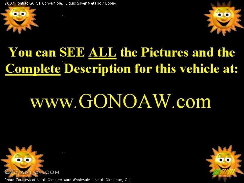 Liquid Silver Metallic / Ebony 2007 Pontiac G6 GT Convertible