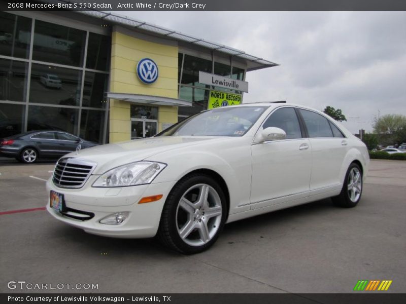 Arctic White / Grey/Dark Grey 2008 Mercedes-Benz S 550 Sedan
