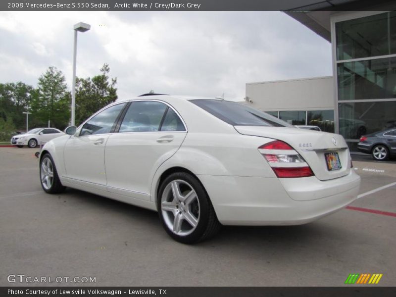 Arctic White / Grey/Dark Grey 2008 Mercedes-Benz S 550 Sedan