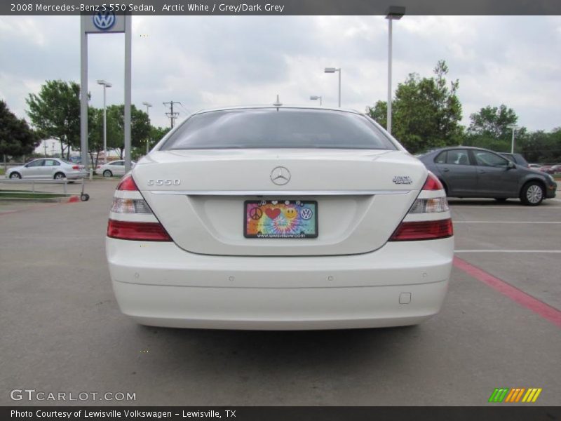 Arctic White / Grey/Dark Grey 2008 Mercedes-Benz S 550 Sedan