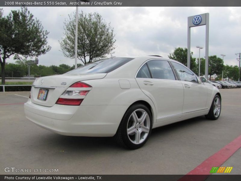 Arctic White / Grey/Dark Grey 2008 Mercedes-Benz S 550 Sedan