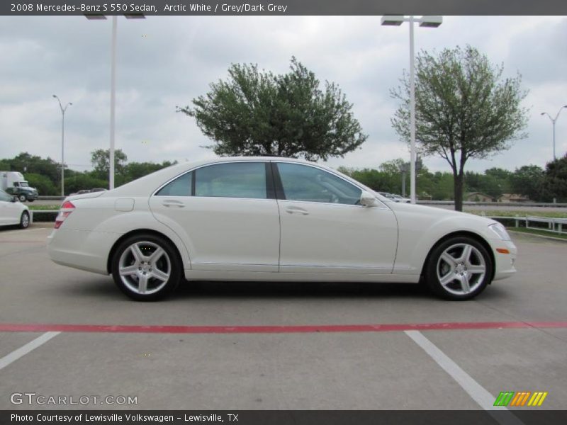 Arctic White / Grey/Dark Grey 2008 Mercedes-Benz S 550 Sedan
