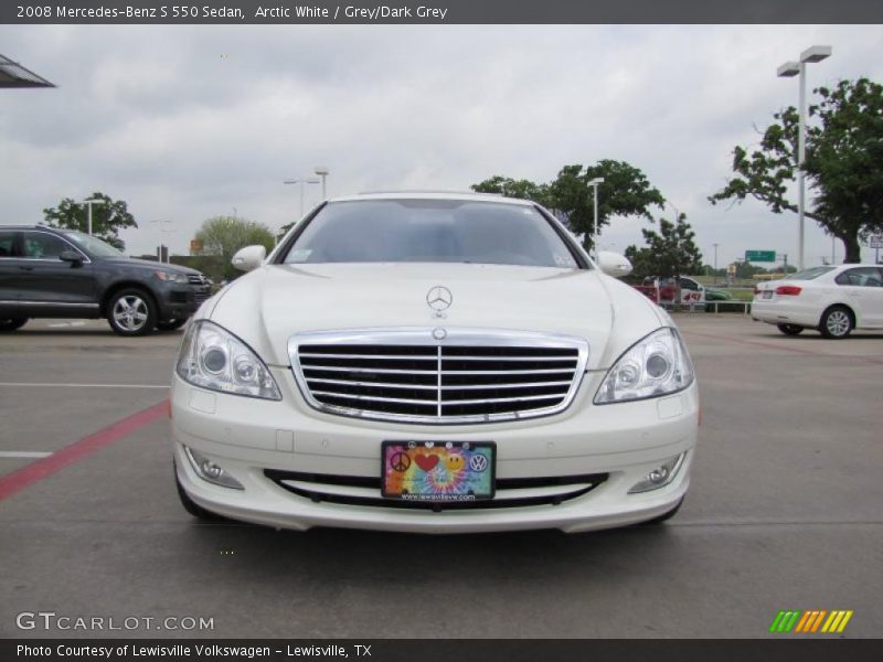 Arctic White / Grey/Dark Grey 2008 Mercedes-Benz S 550 Sedan