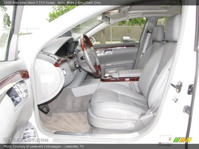 Arctic White / Grey/Dark Grey 2008 Mercedes-Benz S 550 Sedan