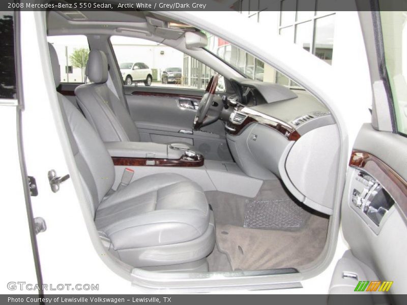 Arctic White / Grey/Dark Grey 2008 Mercedes-Benz S 550 Sedan