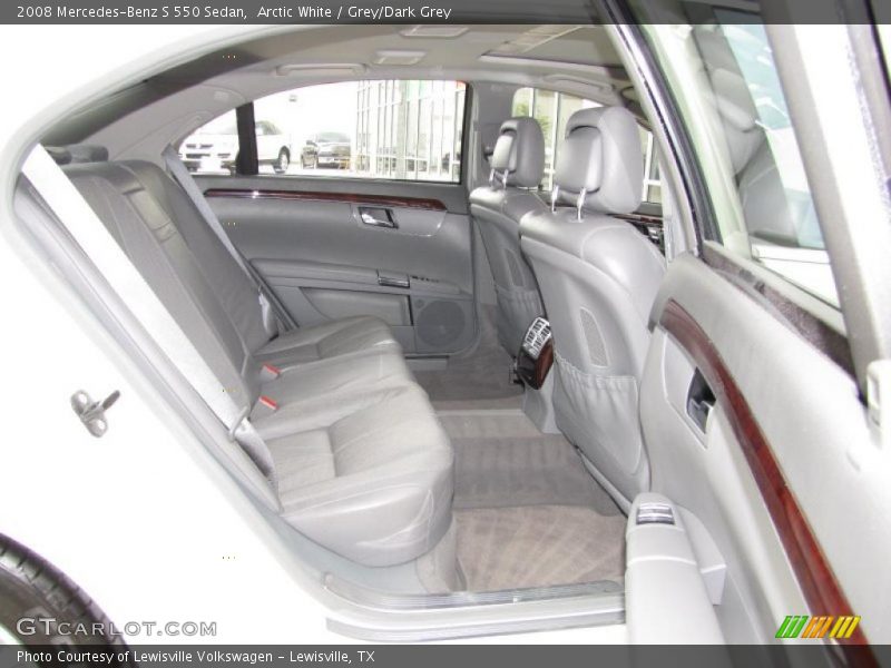 Arctic White / Grey/Dark Grey 2008 Mercedes-Benz S 550 Sedan