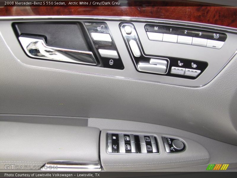 Arctic White / Grey/Dark Grey 2008 Mercedes-Benz S 550 Sedan
