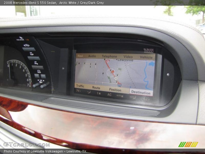 Arctic White / Grey/Dark Grey 2008 Mercedes-Benz S 550 Sedan