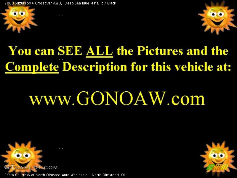 Deep Sea Blue Metallic / Black 2008 Suzuki SX4 Crossover AWD