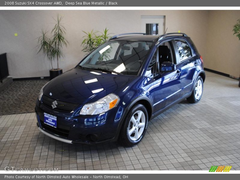 Deep Sea Blue Metallic / Black 2008 Suzuki SX4 Crossover AWD
