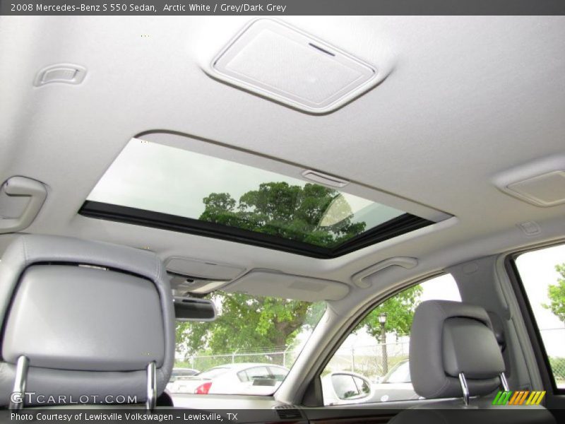 Arctic White / Grey/Dark Grey 2008 Mercedes-Benz S 550 Sedan
