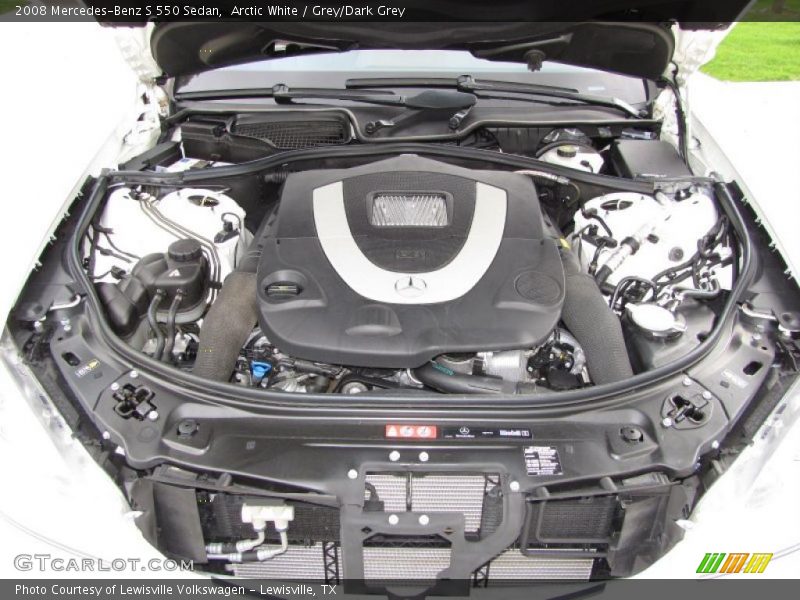 Arctic White / Grey/Dark Grey 2008 Mercedes-Benz S 550 Sedan