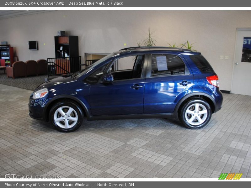 Deep Sea Blue Metallic / Black 2008 Suzuki SX4 Crossover AWD