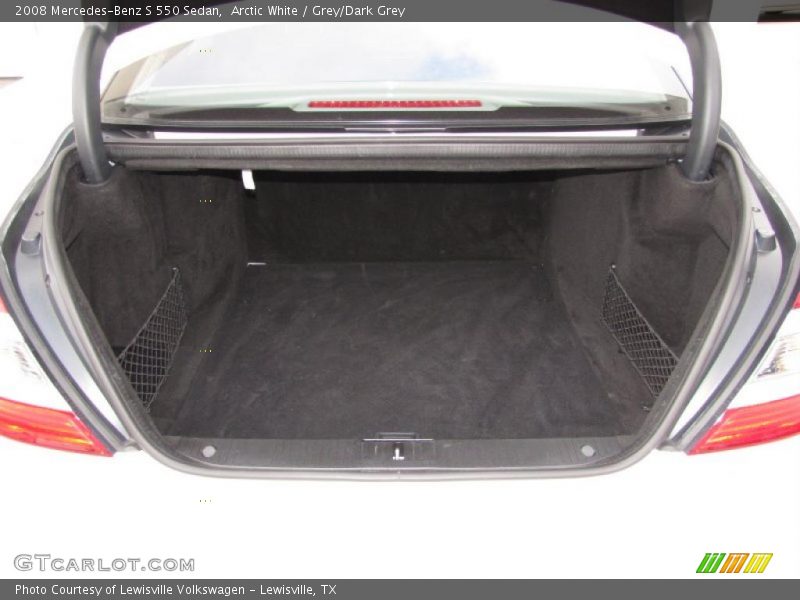 Arctic White / Grey/Dark Grey 2008 Mercedes-Benz S 550 Sedan