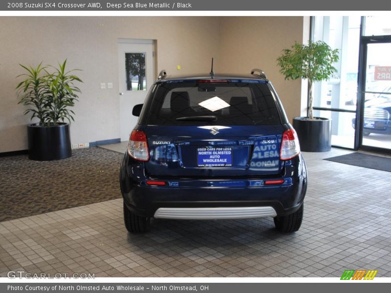 Deep Sea Blue Metallic / Black 2008 Suzuki SX4 Crossover AWD