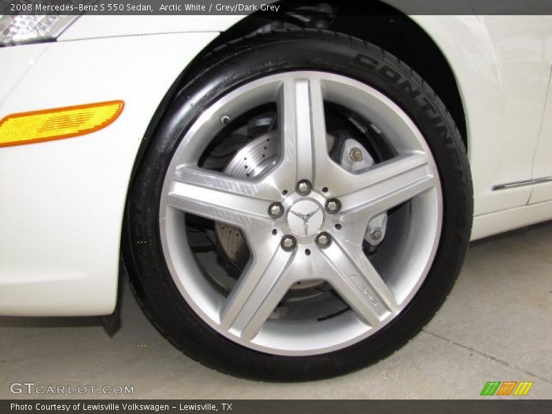 Arctic White / Grey/Dark Grey 2008 Mercedes-Benz S 550 Sedan