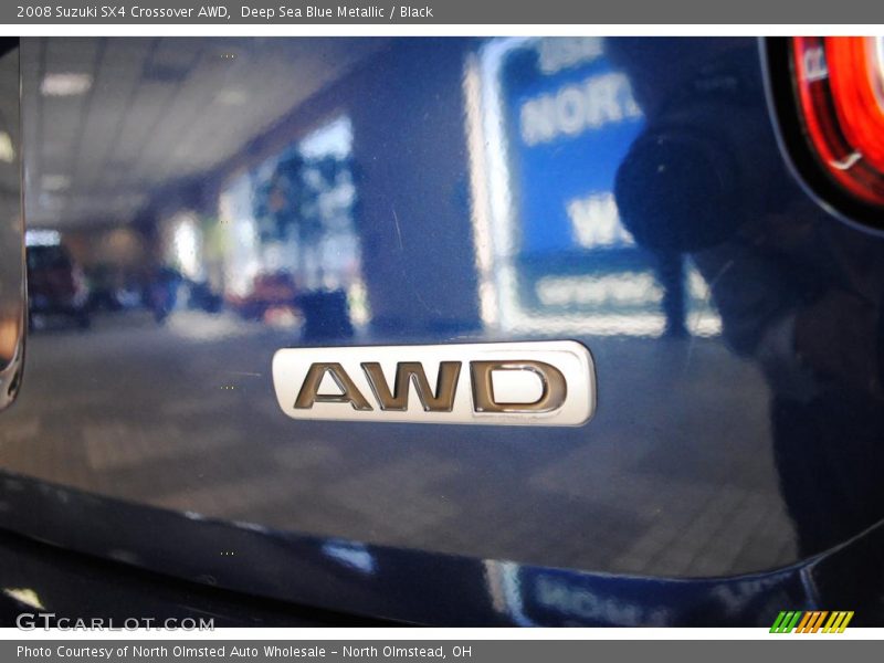 Deep Sea Blue Metallic / Black 2008 Suzuki SX4 Crossover AWD