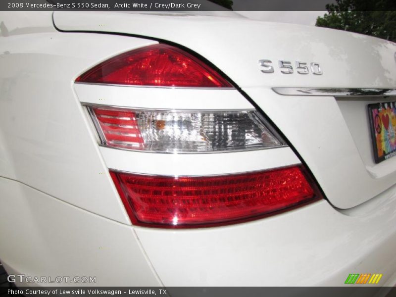 Arctic White / Grey/Dark Grey 2008 Mercedes-Benz S 550 Sedan