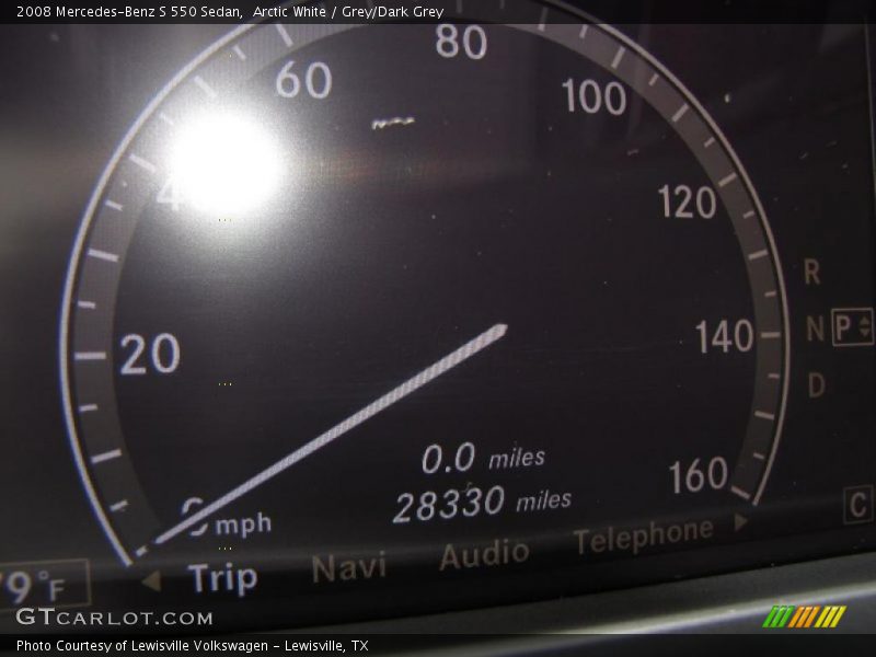 Arctic White / Grey/Dark Grey 2008 Mercedes-Benz S 550 Sedan