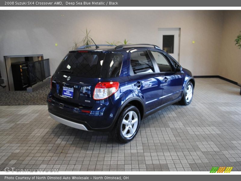 Deep Sea Blue Metallic / Black 2008 Suzuki SX4 Crossover AWD