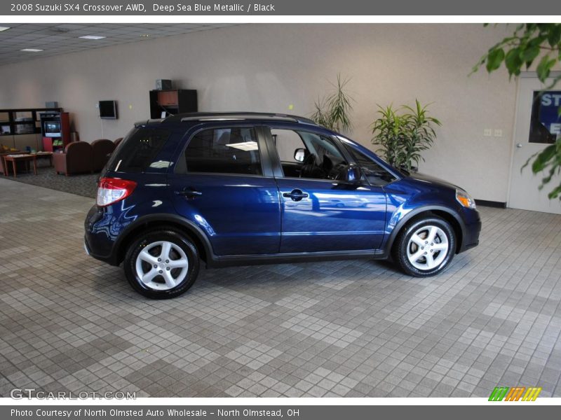 Deep Sea Blue Metallic / Black 2008 Suzuki SX4 Crossover AWD