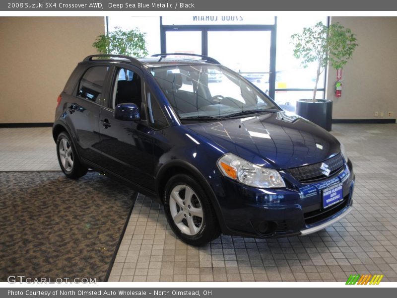 Deep Sea Blue Metallic / Black 2008 Suzuki SX4 Crossover AWD