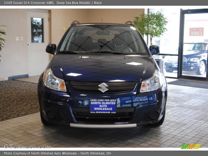 Deep Sea Blue Metallic / Black 2008 Suzuki SX4 Crossover AWD