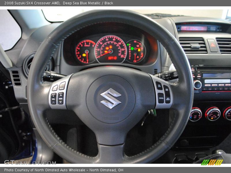 Deep Sea Blue Metallic / Black 2008 Suzuki SX4 Crossover AWD