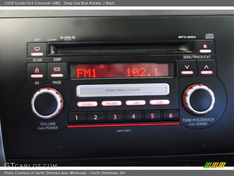 Deep Sea Blue Metallic / Black 2008 Suzuki SX4 Crossover AWD
