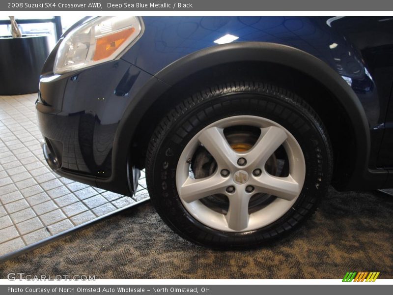 Deep Sea Blue Metallic / Black 2008 Suzuki SX4 Crossover AWD