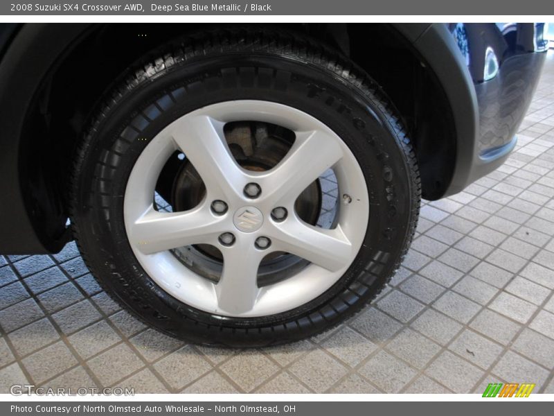 Deep Sea Blue Metallic / Black 2008 Suzuki SX4 Crossover AWD