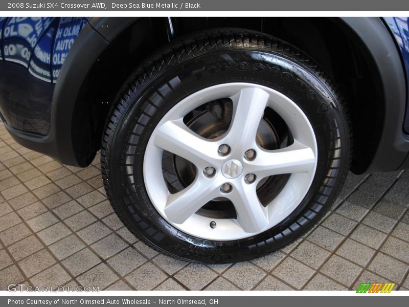 Deep Sea Blue Metallic / Black 2008 Suzuki SX4 Crossover AWD