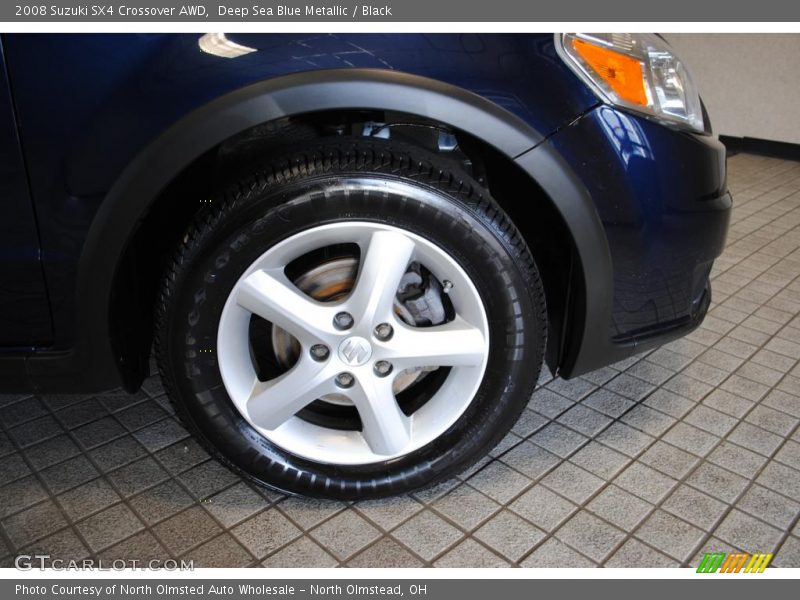 Deep Sea Blue Metallic / Black 2008 Suzuki SX4 Crossover AWD