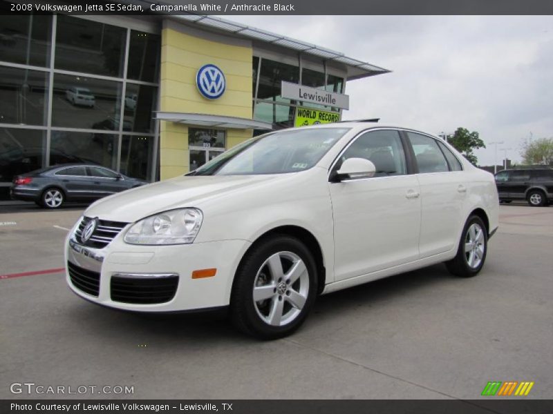 Campanella White / Anthracite Black 2008 Volkswagen Jetta SE Sedan