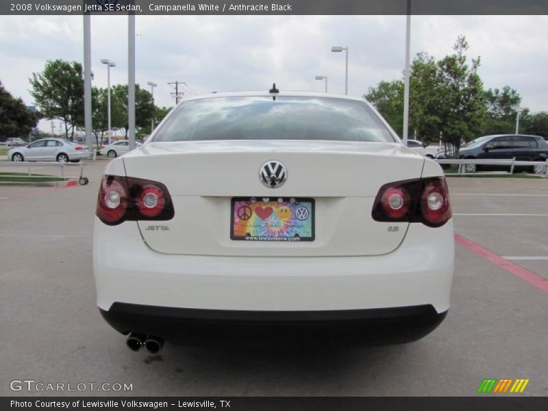 Campanella White / Anthracite Black 2008 Volkswagen Jetta SE Sedan