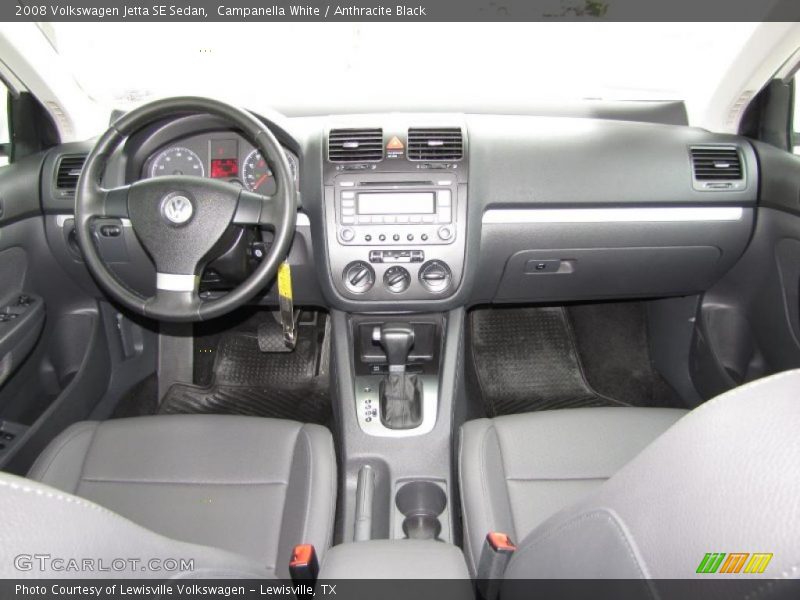 Campanella White / Anthracite Black 2008 Volkswagen Jetta SE Sedan