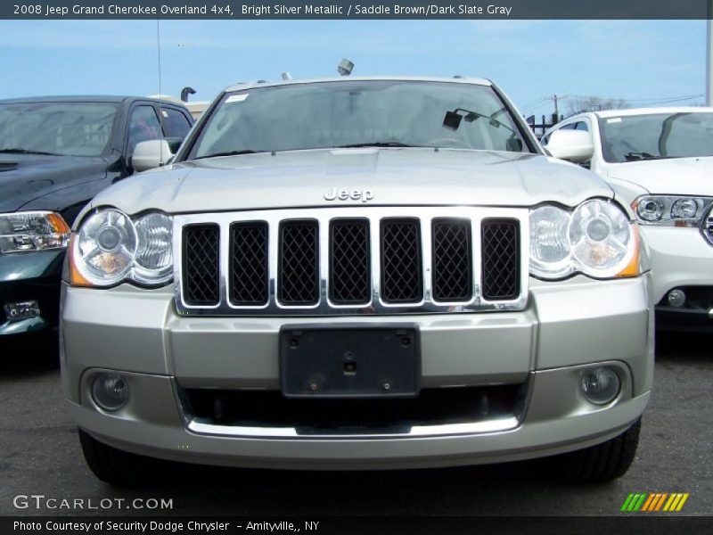 Bright Silver Metallic / Saddle Brown/Dark Slate Gray 2008 Jeep Grand Cherokee Overland 4x4
