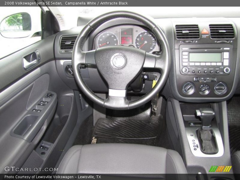Campanella White / Anthracite Black 2008 Volkswagen Jetta SE Sedan