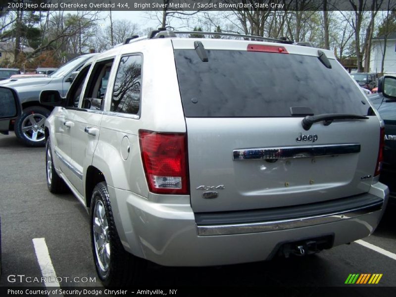 Bright Silver Metallic / Saddle Brown/Dark Slate Gray 2008 Jeep Grand Cherokee Overland 4x4