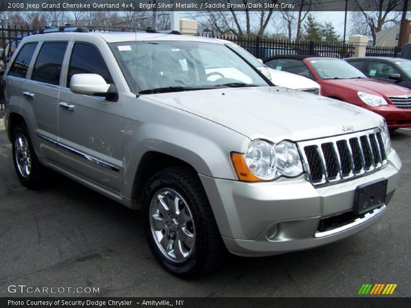 Bright Silver Metallic / Saddle Brown/Dark Slate Gray 2008 Jeep Grand Cherokee Overland 4x4