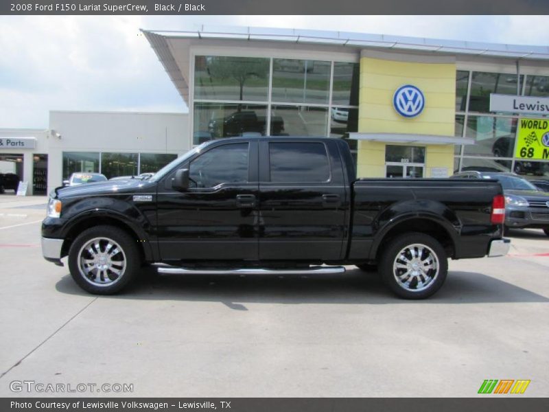 Black / Black 2008 Ford F150 Lariat SuperCrew