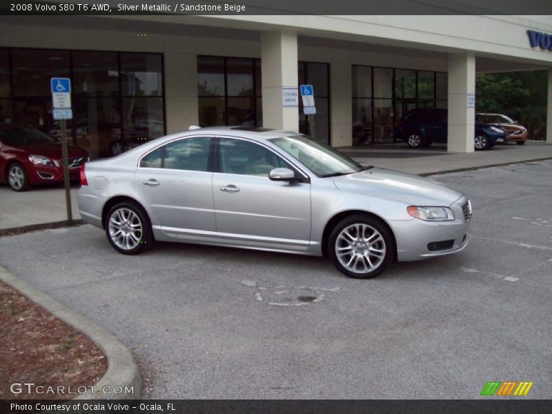 Silver Metallic / Sandstone Beige 2008 Volvo S80 T6 AWD