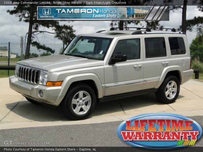 Bright Silver Metallic / Dark Khaki/Light Graystone 2008 Jeep Commander Limited