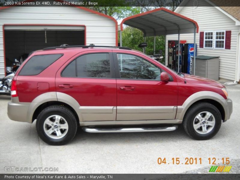 Ruby Red Metallic / Beige 2003 Kia Sorento EX 4WD