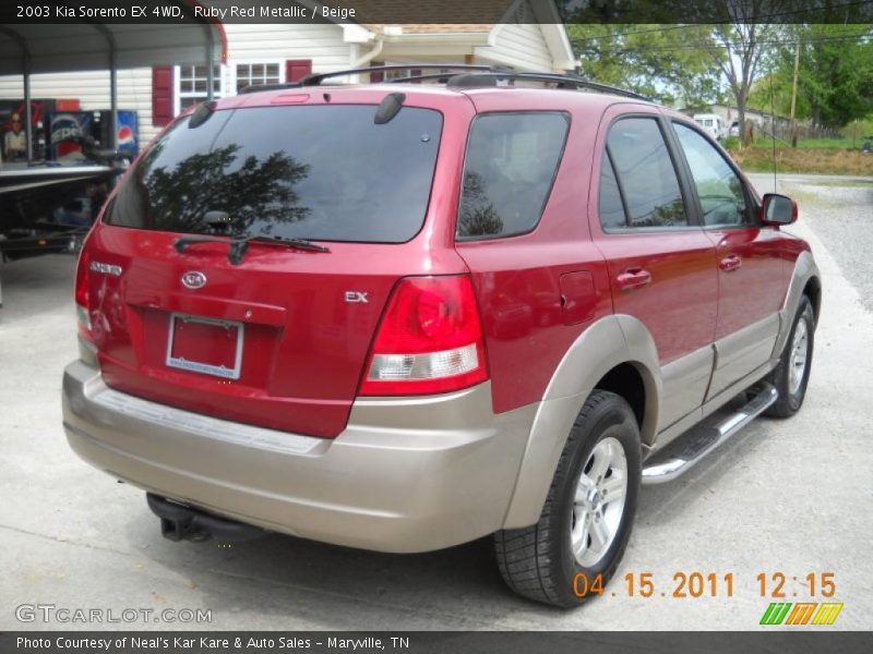 Ruby Red Metallic / Beige 2003 Kia Sorento EX 4WD
