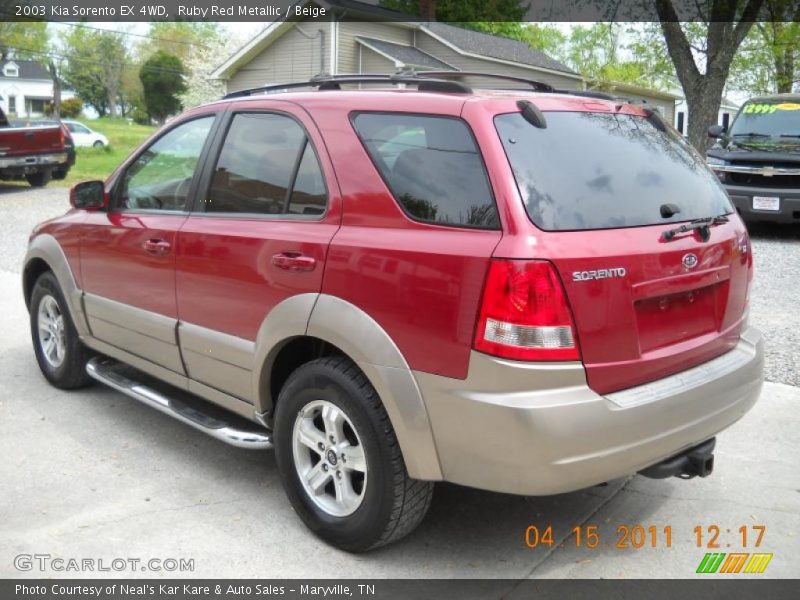Ruby Red Metallic / Beige 2003 Kia Sorento EX 4WD
