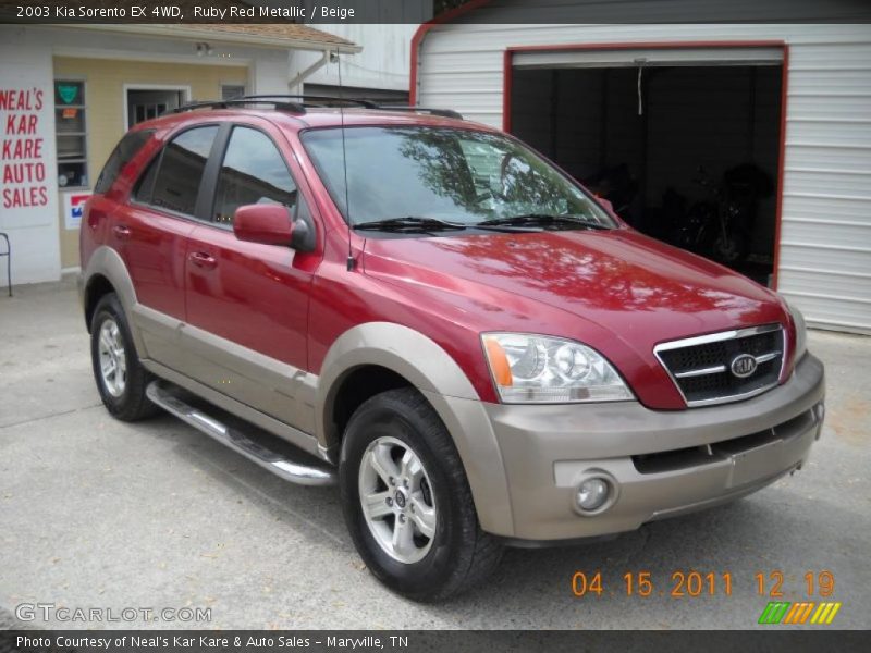 Ruby Red Metallic / Beige 2003 Kia Sorento EX 4WD